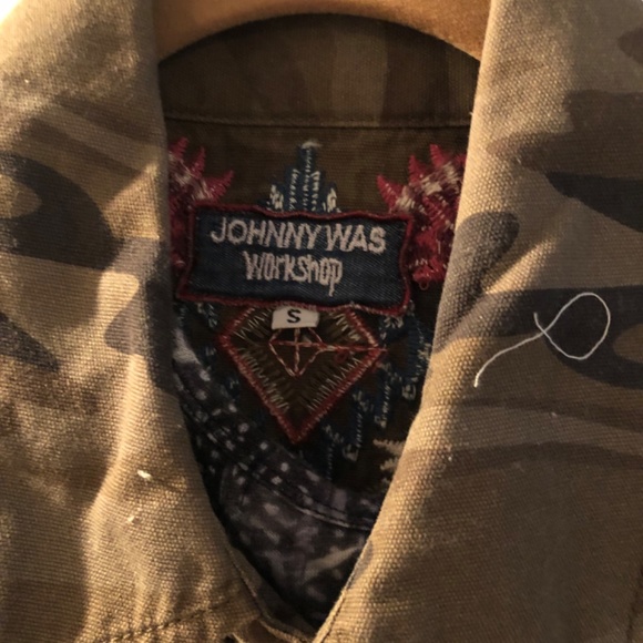 Johnny Was Embroidered Camouflage Jacket - Picture 4 of 5